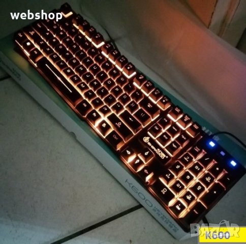 Водоустойчива Геймърска клавиатура Shipadoo K600 с подсветка 
