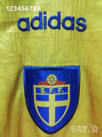 Швеция 1996/1997 оригинална футболна тениска фланелка Adidas Sweden Vintage ретро екип , снимка 7 - Тениски - 52138503