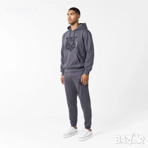 Мъжки спортен суичър Closure London Patent Fury, цвят тъмносив-номер L