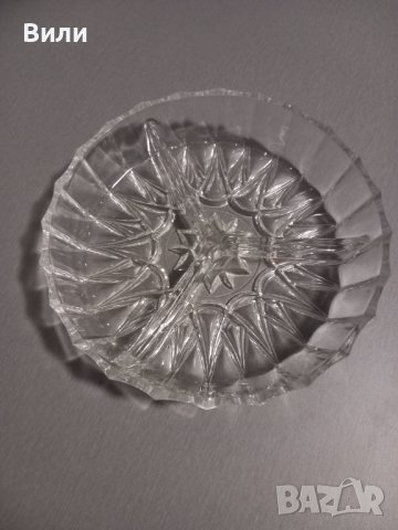  Купа от релефен, масивен кристал, снимка 1 - Аксесоари за кухня - 40478006