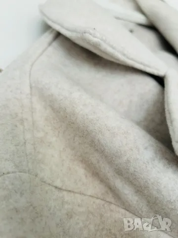 Дълго дамско палто с колан, светлобежово, снимка 5 - Палта, манта - 49220202