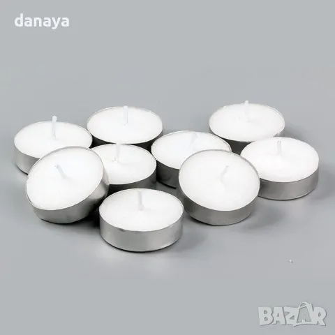 5465 Класическа чаена свещ без мирис, снимка 4 - Декорация за дома - 48401594