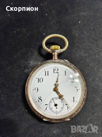 Швейцарски СРЕБЪРЕН джобен часовник 1901г. - 6 РУБИНА -  ПРОМОЦИЯ, снимка 10 - Джобни - 48366017