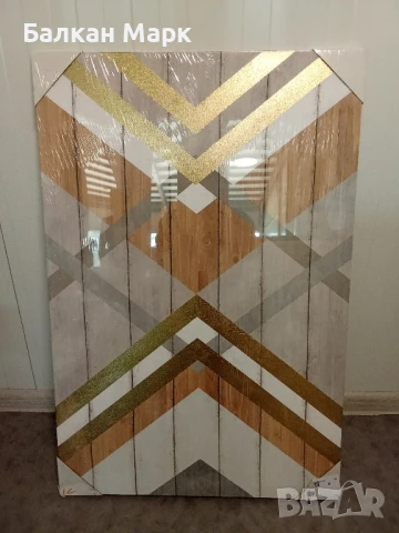 Абстрактна картина 60x90 см върху дървена рамка