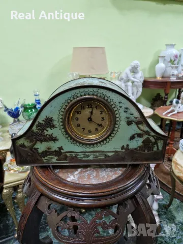 Рядък антикварен колекционерски английски настолен часовник , снимка 2 - Антикварни и старинни предмети - 47649567
