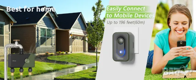 Diivoo WiFi смарт воден таймер с ХЪБ- програматор с 3 зони., снимка 11 - Напояване - 48772098