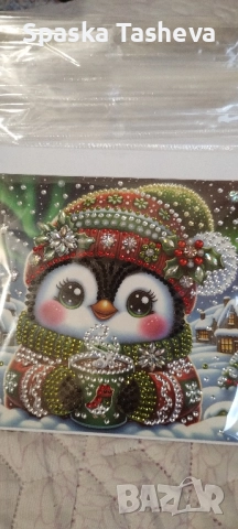 Диамантени коледни картички , снимка 9 - Декорация за дома - 52306935