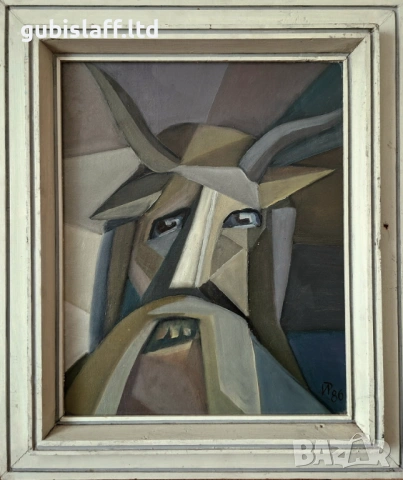 Картина "Кукерска маска", худ. Й. Русев, 1986 г.