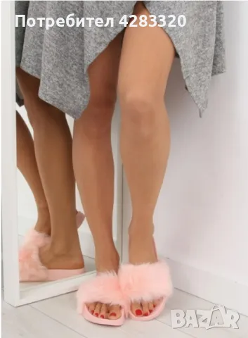 Модерен дизайн, уют и комфорт: Стилни дамски чехли с пух, снимка 3 - Чехли - 49703447