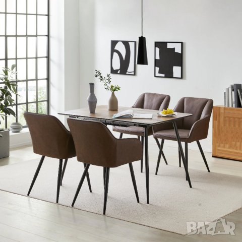 ПРОМОЦИЯ Висококачествени трапезни столове тип кресло C-U-DC-A0323BR , снимка 2 - Столове - 42394641