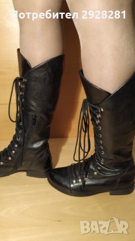 Miz Mooz - дамски ботуши от естествена кожа с връзки, снимка 5 - Дамски ботуши - 31274038