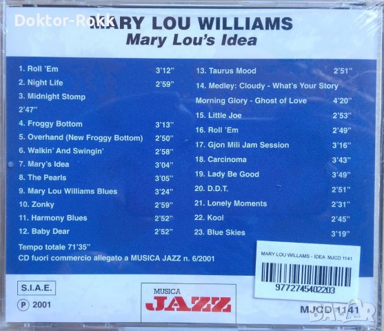 Mary Lou Williams – Mary Lou's Idea (2001, CD), снимка 2 - CD дискове - 38725864