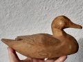 Стара дървена патка, птица, дърворезба, снимка 4