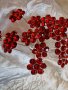 Луксозни фуркети цвете от червени кристали , снимка 2