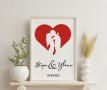 Персонализиран постер, плакат, картина за двойки, за влюбени, подарък за Свети Валентин, годишнина, снимка 3