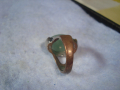 СТАР МЕДЕН СКЪПОЦЕНЕН АРТ НУВО ПРЪСТЕН с ТУРМАЛИН 21660, снимка 7