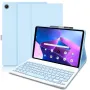 Кожен Калъф+Bluetooth магнитна клавиатура за Lenovo Tab M10 Plus 3rd Gen 10.6'' 2022/държач за молив, снимка 1