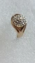 Руски златен пръстен 56 проба с диаманти, снимка 1