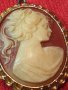 ВИНТИДЖ ВИКТОРИАНСКА КАМЕЯ ПРЕКРАСНА БРОНЗОВА ПОЗЛАТЕНА СТАР ПЕНДАНТ АРТ ДЕКО 17477, снимка 2