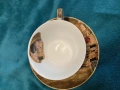 Чаша с чинийка G  Klimt  Ар Нуво  позлатен порцелан  отличен състояние  без следи от употреба  2 бр, снимка 4