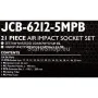 Професионално Ударно Гедоре 17-50мм Камионско 21 части 3/4″ JCB за Интензивни Натоварвания 6212-5MPB, снимка 5