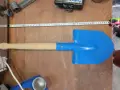 заострена (обла) градинска лопата с дървена дръжка., снимка 2