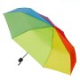 Чадър за дъжд Ръчен Многоцветен Rainbow 24см, снимка 3