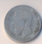 Белгия стар сребърен франк 1867 година, снимка 2