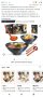 Комплект керамични купи за супа Ramen, 2 комплекта купи от 34 унции с пръчици и лъжици


