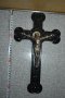 Стоманен старинен кръст разпятие религия Исус , снимка 7