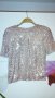 Дамска пайетена блузка, снимка 1 - Тениски - 39047579