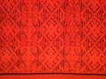Червена  тъкана покривка килим памучни конци, снимка 6