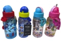 Цветна детска бутилка за вода с вградена сламка, снимка 5