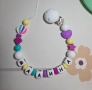 Силиконов клипс за биберон с име, снимка 15