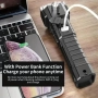 🔦 4 в 1 Многофункционален LED Фенер с USB Зареждане, Power Bank, Автомобилен Сейфти Чук и Нож , снимка 4