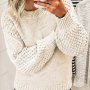Дамски топъл дебел плетен пуловер, 5цвята - 023, снимка 2