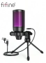 Mикрофон FIFINE A2 с RGB подсветка + стойка, USB Type-C, снимка 1