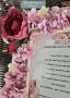 Покана в рамка с цветя за кръстници/кумове, снимка 2