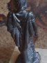 КРАСИВА АВТОРСКА АРТ СТАТУЕТКА БЯЛ МЕТАЛ СКУЛПТУРА МАЛКА ПЛАСТИКА МРАМОРЕН ПОСТАМЕНТ 28637, снимка 14