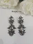 Обеци с кристали графит , снимка 2