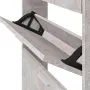 vidaXL Шкаф за обувки, бетонно сив, 59x17x150 см, инженерно дърво, снимка 7