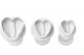3 бр Малки Мини Крила Крилца пластмасови резци с бутало релефни форми за тесто фондан украса