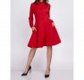 Червена рокля с джобове марка Foggy - S, снимка 1 - Рокли - 31578670