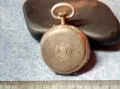 Стар ШВЕЙЦАРСКИ СРЕБЪРЕН ДЖОБЕН ЧАСОВНИК СРЕБРО 800 с ПОЗЛАТЕНА РЕТРО ОРНАМЕНТИКА 48847, снимка 5