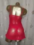 S/M Ярко червена къса нощница и полупрашка , снимка 4