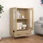 vidaXL Висок шкаф, сонома дъб, 70x31x115 см, инженерно дърво, снимка 3