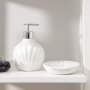 4004 Комплект керамични аксесоари за баня дозатор и сапунерка Ариел, снимка 6