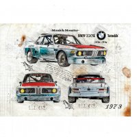 BMW БМВ М3 постер плакат Арт. стил Леонардо да Винчи, снимка 6 - Картини - 35549022