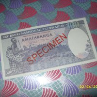 Руанда 100 франка  1989 г, снимка 2 - Нумизматика и бонистика - 31942791