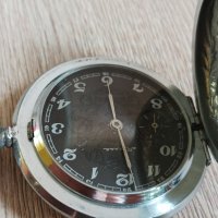 Джобен часовник Молния с гилоширан тъмно кафяв циферблат , снимка 4 - Антикварни и старинни предмети - 37590892